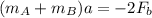 (m_A+m_B) a = -2F_b