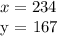 x = 234&#10;&#10;y = 167