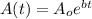 A(t) = A_o e^{bt}