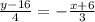 \frac{y-16}{4}=-\frac{x+6}{3}