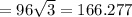 =96\sqrt3=166.277