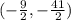 ( - \frac{9}{2} , - \frac{41}{2} )