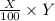 \frac{X}{100}\times Y