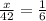 \frac{x}{42} = \frac{1}{6}