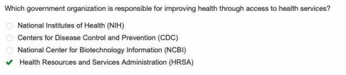 Which government organization is responsible for improving health through access to health services?