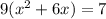 9(x^2+6x)=7