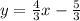 y=\frac{4}{3}x-\frac{5}{3}