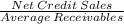 \frac{Net \:Credit \: Sales}{Average \: Receivables}