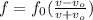 f = f_0(\frac{v - v_o}{v + v_o})