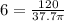 6= \frac{120}{37.7 \pi }