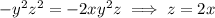 -y^2z^2=-2xy^2z\implies z=2x