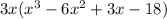 3x(x^3-6x^2+3x-18)