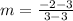 m=\frac{-2-3}{3-3}