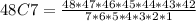 48C7=\frac{48*47*46*45*44*43*42}{7*6*5*4*3*2*1}