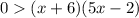 0(x+6)(5x-2)