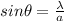 sin\theta = \frac{\lambda}{a}