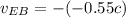 v_{EB}=-(-0.55c)