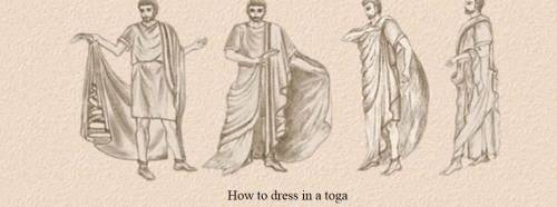 What did the roman wear on their toga or tunic