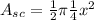 A_{sc}=\frac{1}2\pi \frac{1}4x^2