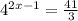 4^{2x - 1} = \frac{41}{3}