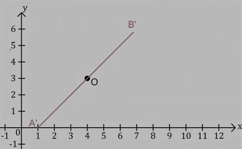 ab is dilated by a scale factor of 3 to form ab point o, which lies on ab , is the center of d