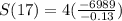 S(17) = 4(\frac{-6989}{-0.13})