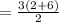 =\frac{3(2 + 6)}{2}