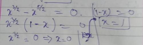 How many solutions does  x^(3/2) = x^(5/2) have?  can you explain how you got the answer?