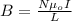 B = \frac{N \mu_o I}{L}