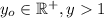 y_{o} \in \mathbb{R^{+}}, y  1