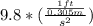 9.8*(\frac{\frac{1ft}{0.305m} }{s^{2} } )