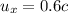 u_{x} = 0.6c