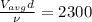 \frac{V_{avg}d}{\nu }=2300