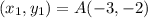 (x_1,y_1)=A(-3,-2)