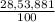 \frac{28,53,881}{100}