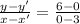 \frac{y-y'}{x-x'}=\frac{6-0}{0-3}