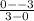 \frac{0--3}{3-0}