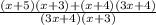 \frac{(x+5)(x+3)+(x+4)(3x+4)}{(3x+4)(x+3)}