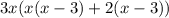 3x(x(x-3)+2(x-3))