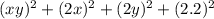 (xy)^2+(2x)^2+(2y)^2+(2.2)^2