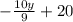 -\frac{10y}{9} +20