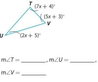 Ineed to find the measure of each angle. can anyone me?