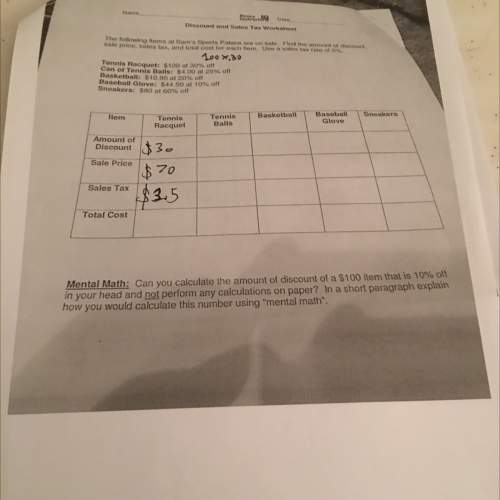 Can you answer this math sheet for me? (discount and sales tax worksheet ) 15 points! offering br