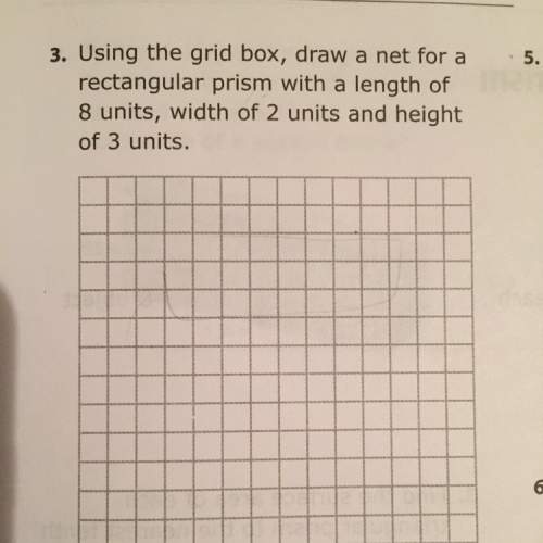 Using the grid box, draw a net for a rectangular prism with a length of 8 units, width of 2 units an