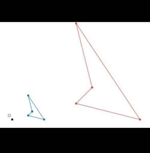 What is the approximate scale factor dialating from the red image to the blue image? explain how yo
