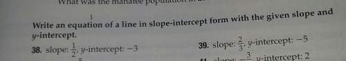 Ihave the slope 1/2 and the y-intercept -3. how do i turn that into slope-intercept form? (its quest