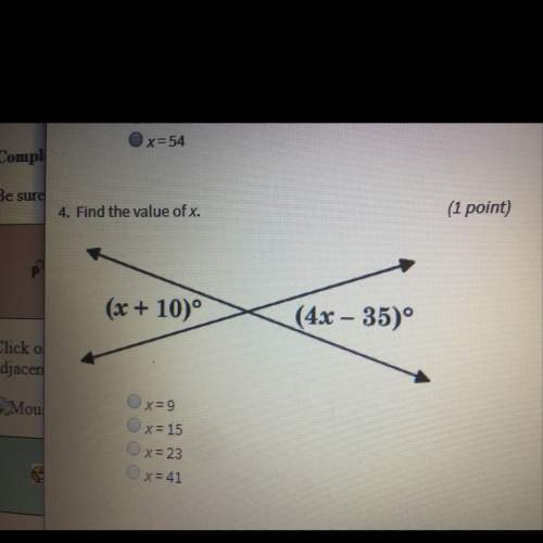 Find the value of x? ? 1) 9 2) 15 3) 23 4) 41