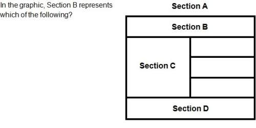 In the following section b represents which of the following ? a. the introductionb. the bodyc. the