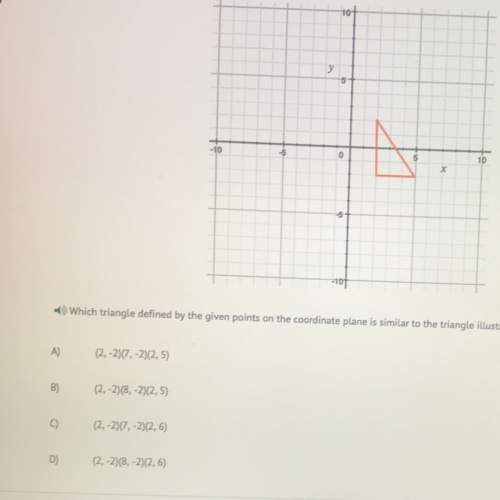 Which triangle defined by the given points on the coordinate plane is similar to the triangle illust