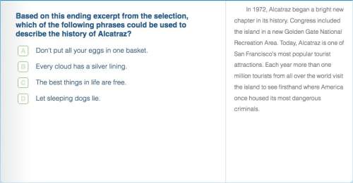 Which phrase could be used to describe the history of alcatraz